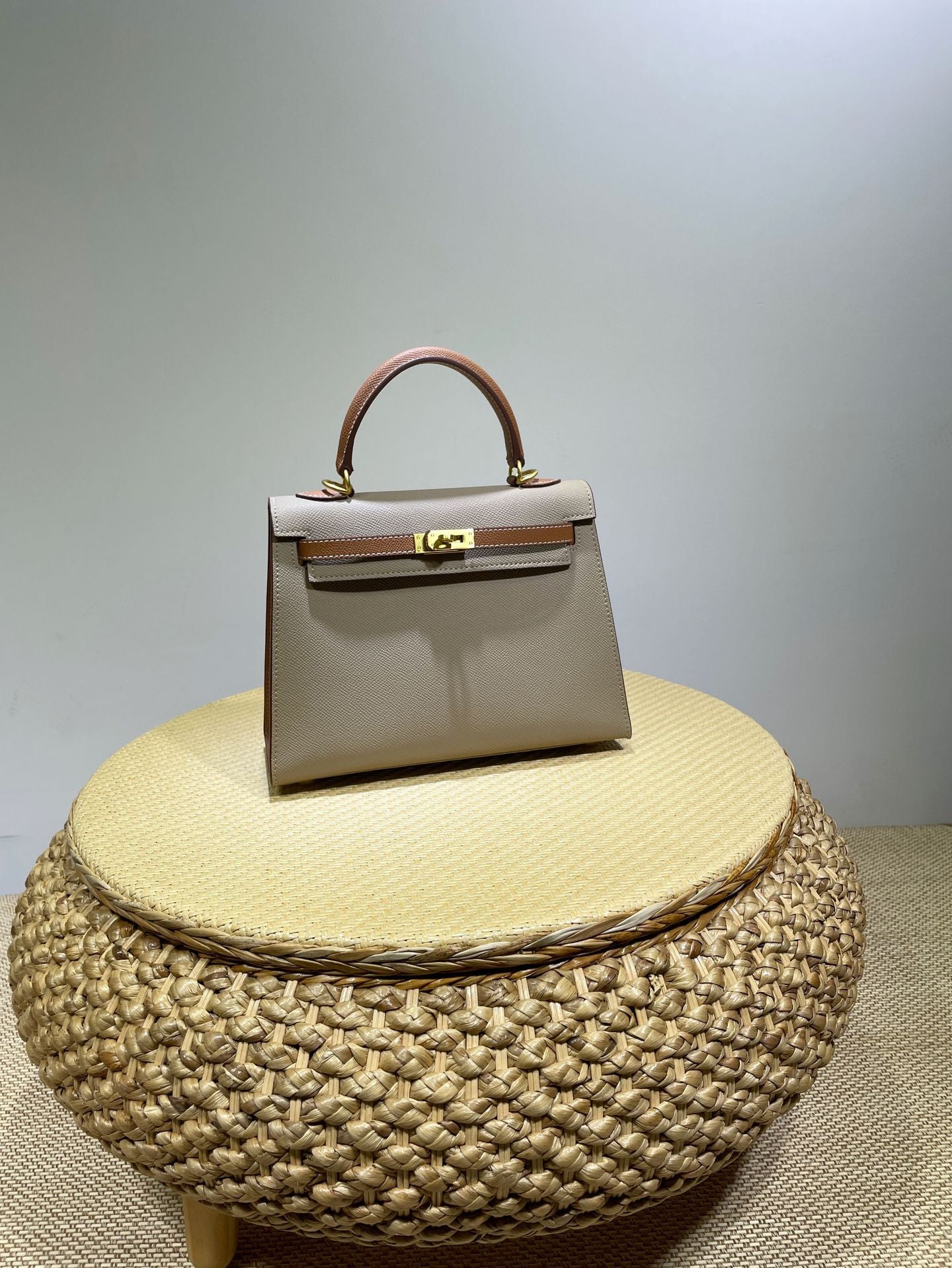 Vintage Kelly Palm Print Top Layer Bags