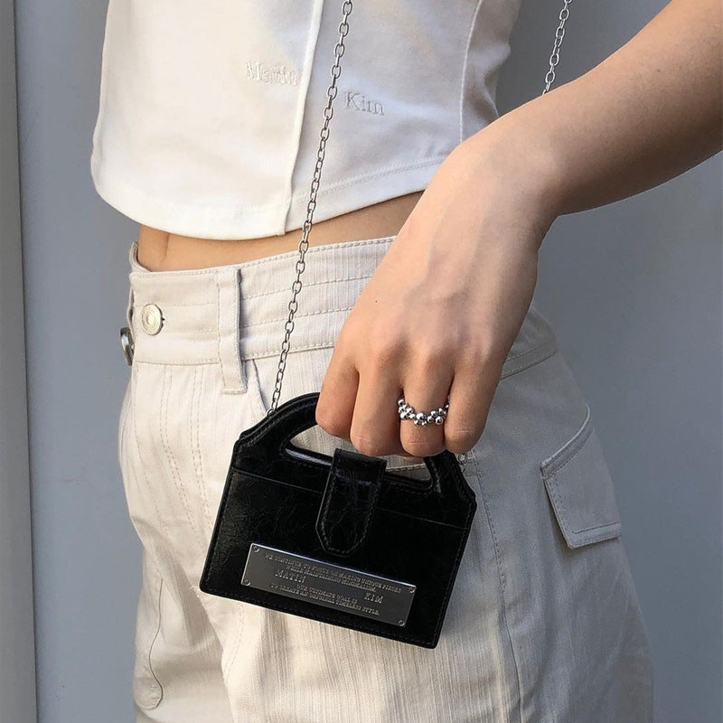 Women's Niche Fashion Mini Portable Chain Waste Small Square Bags