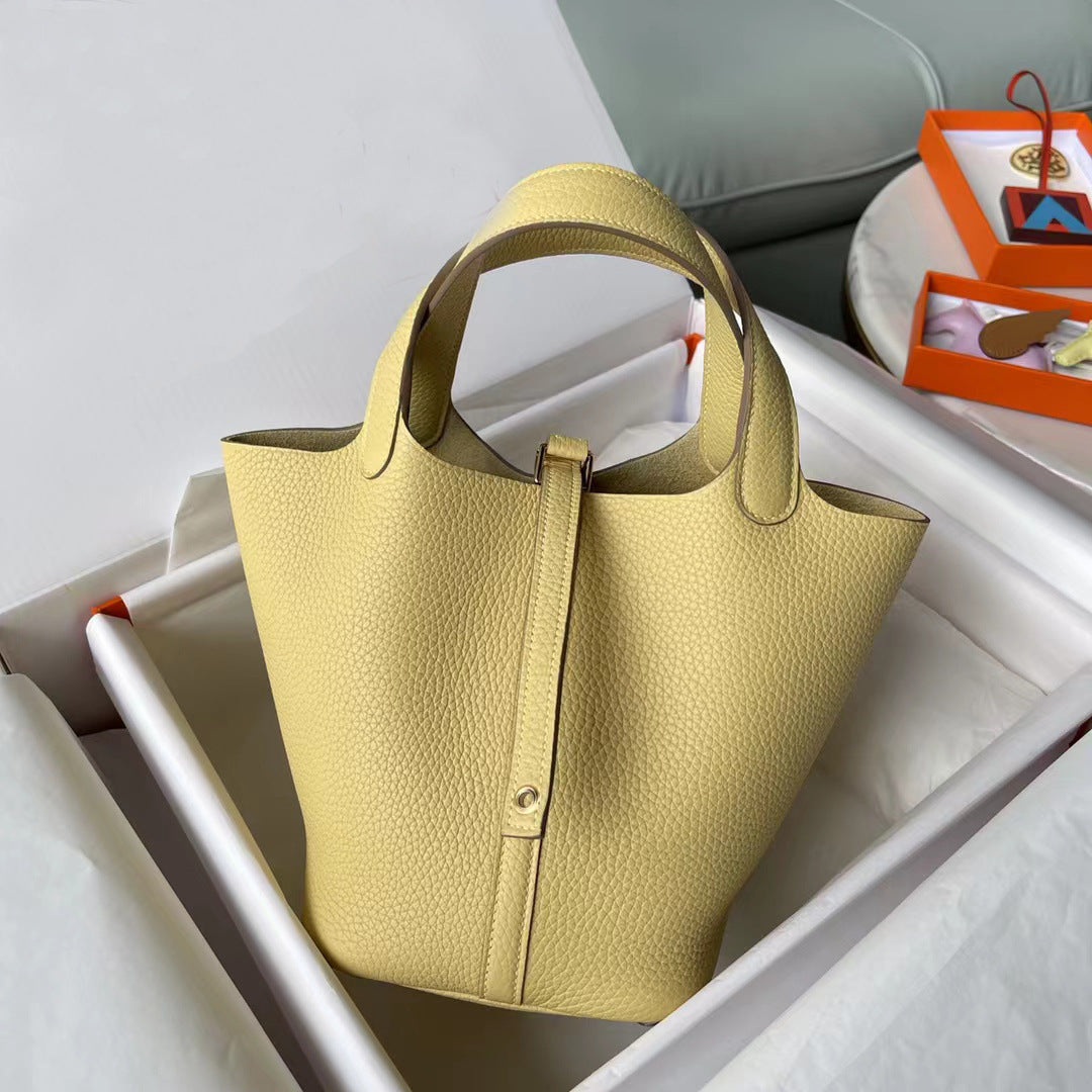 Women's First Layer Litchi Pattern Genuine Leather Bags