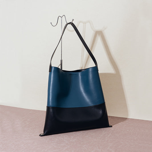 Capacity Korean Simple Cowhide Shopping Fashion Tote Bags