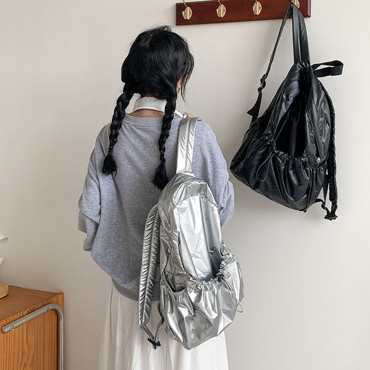 Soft Leather High-grade Sier Korean Niche Backpacks