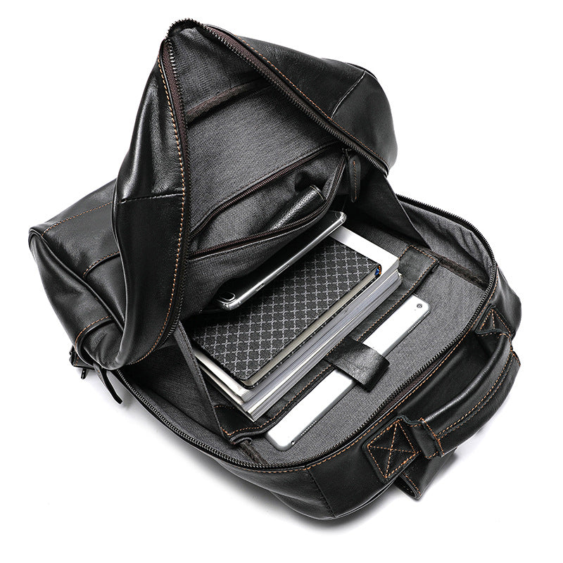 Women's & Men's & Genuine Leather Large Capacity Business Computer Backpacks
