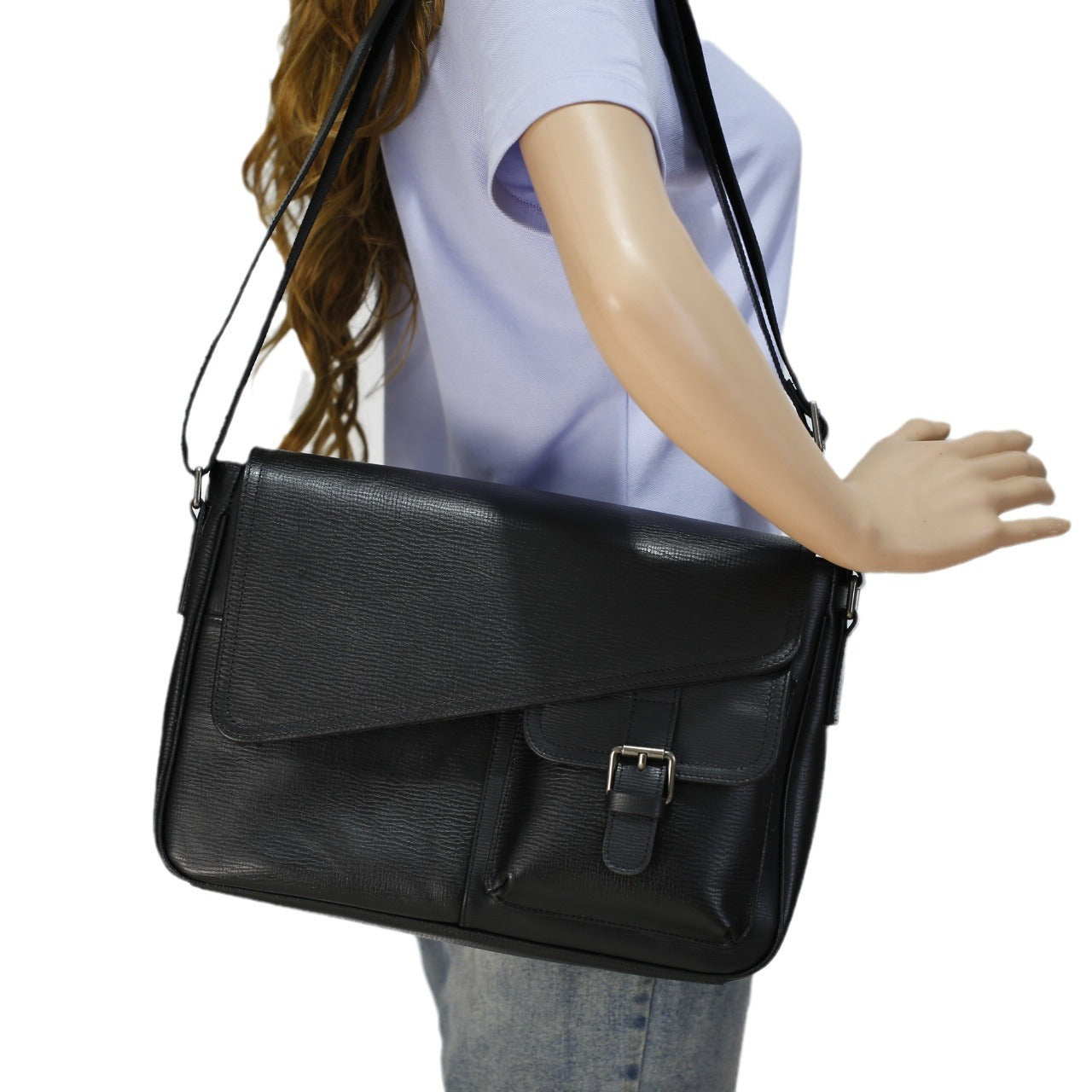 Men's Leather Horizontal Large Capacity First Layer Men's Messenger Bags