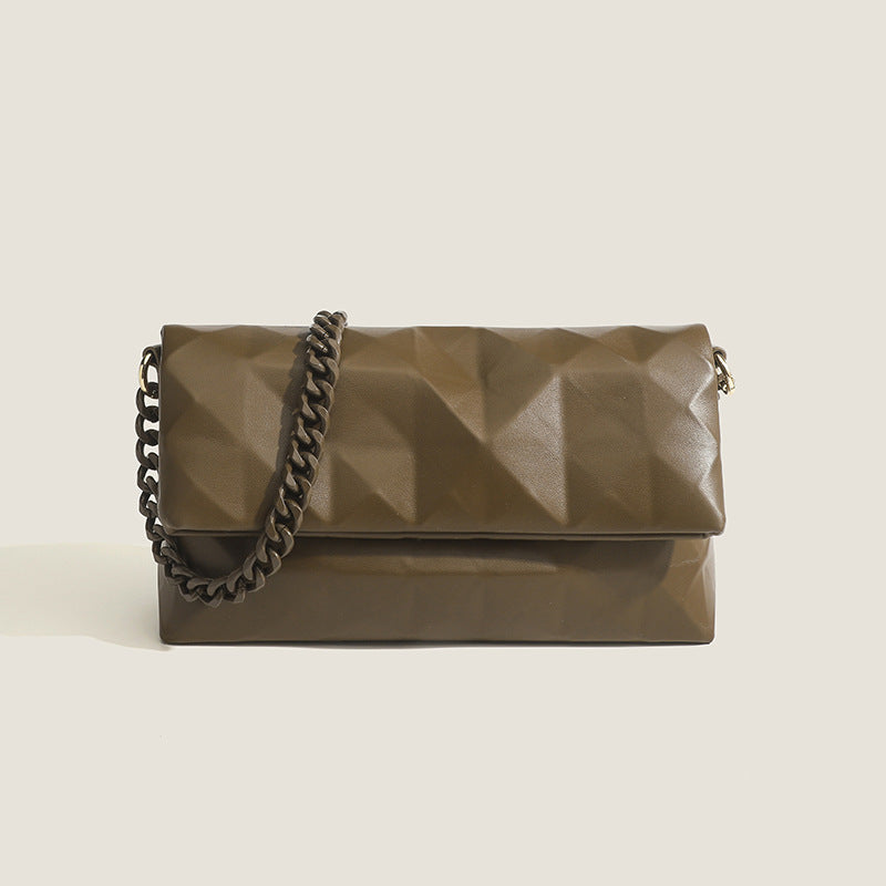 Women's Foldable Leisure Acrylic Chain Three-dimensional Diamond Tote Bags