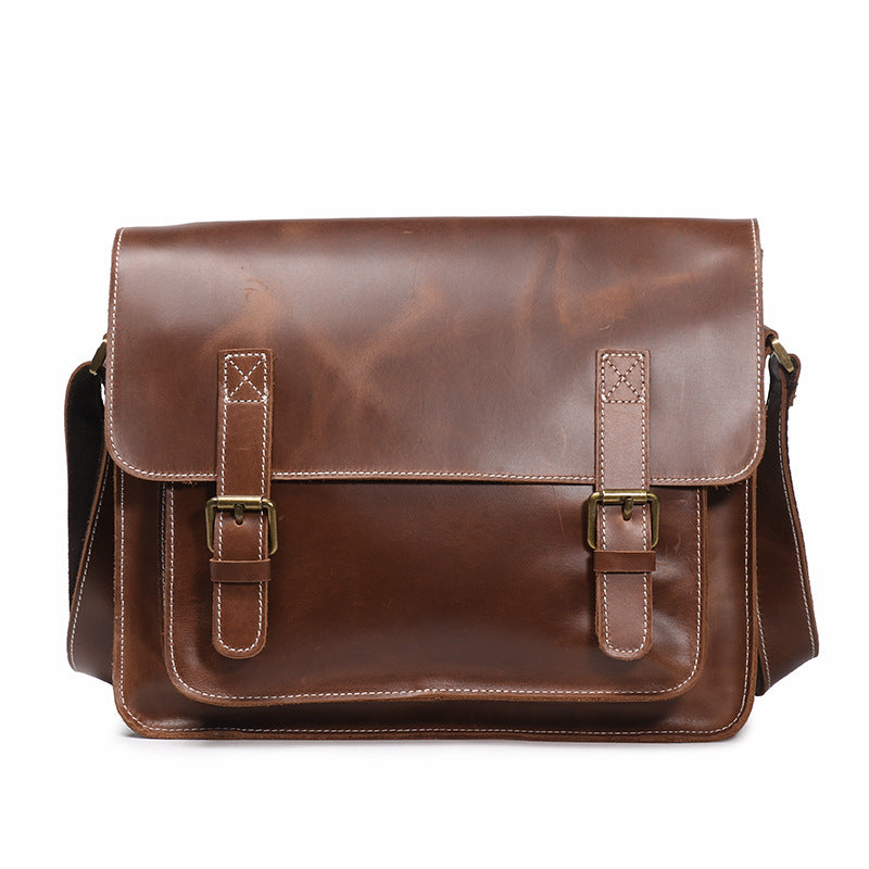 Women's & Men's & Source Leather British Retro Cowhide Men's Shoulder Bags
