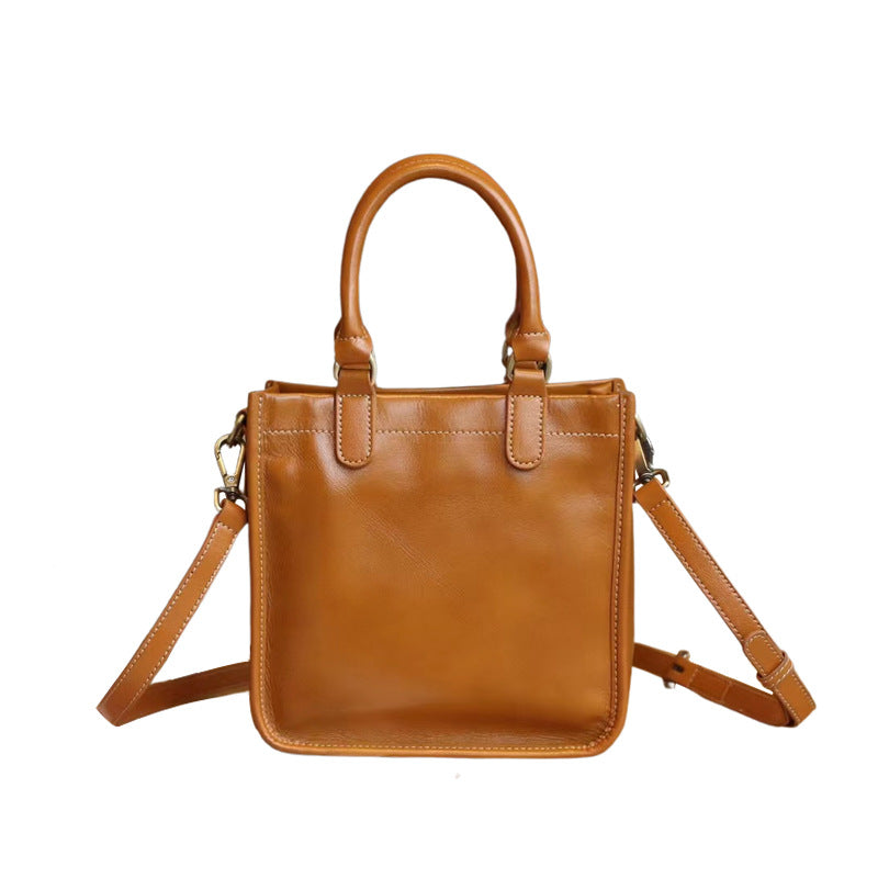 Women's Fashion First Layer Leather Portable Crossbody Bags
