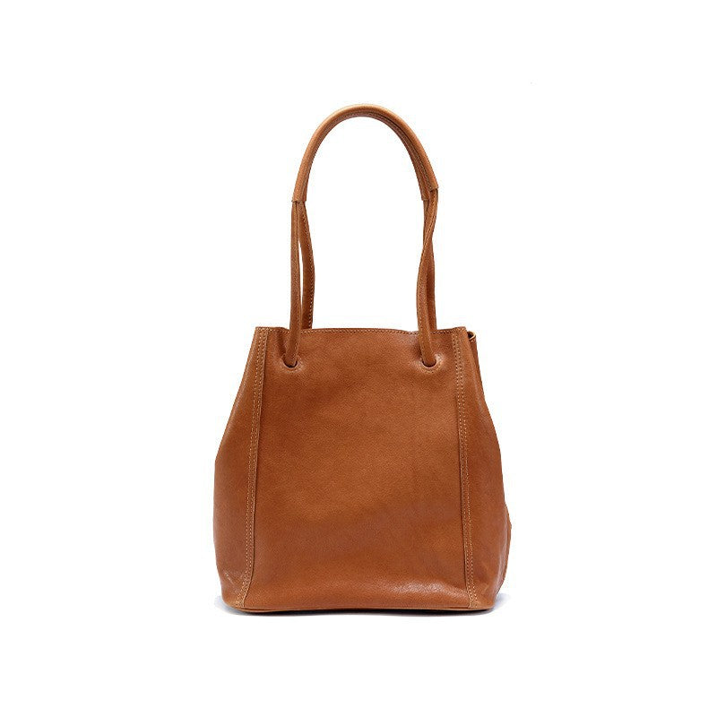 Women's Leather Niche Commuter Large Capacity First Bucket Bags