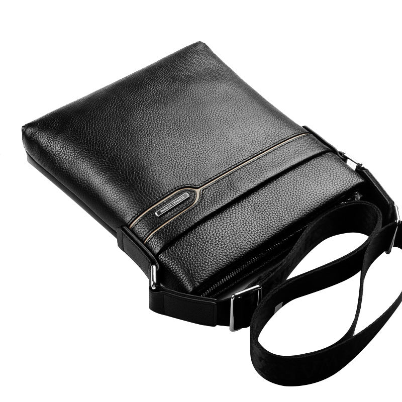 Men's Leather Vertical Top Layer Cowhide Business Men's Shoulder Bags