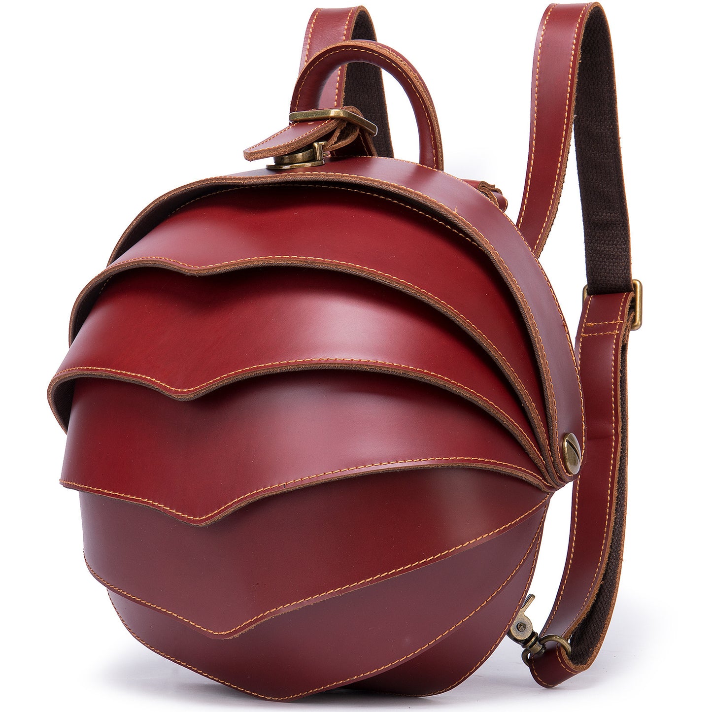 Men's Leather Retro Dermal Creative Beetle Trendy Backpacks