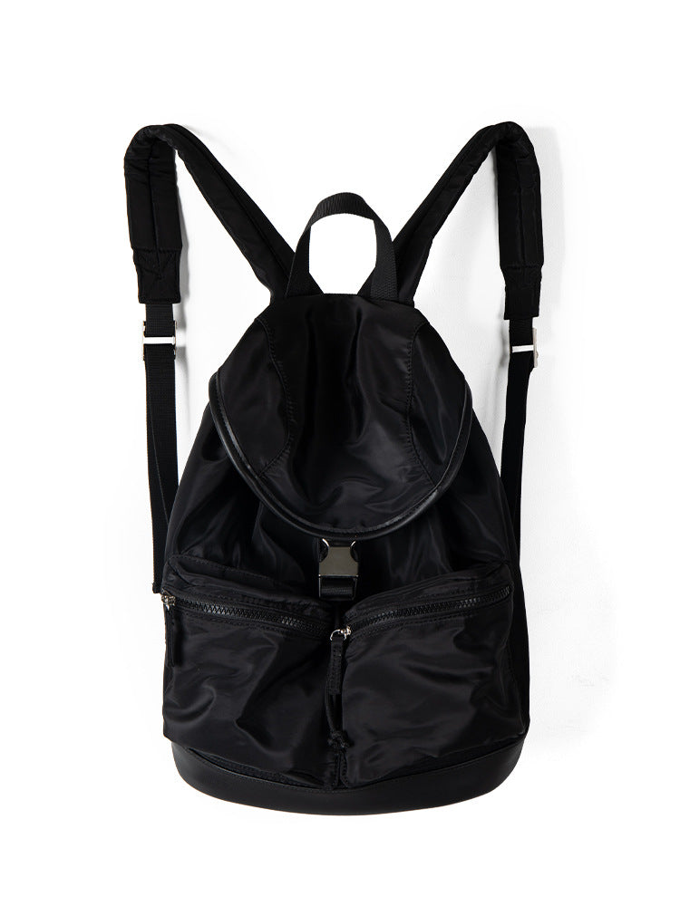 Women's Sense Of Design Black Simple Nylon Commute Backpacks
