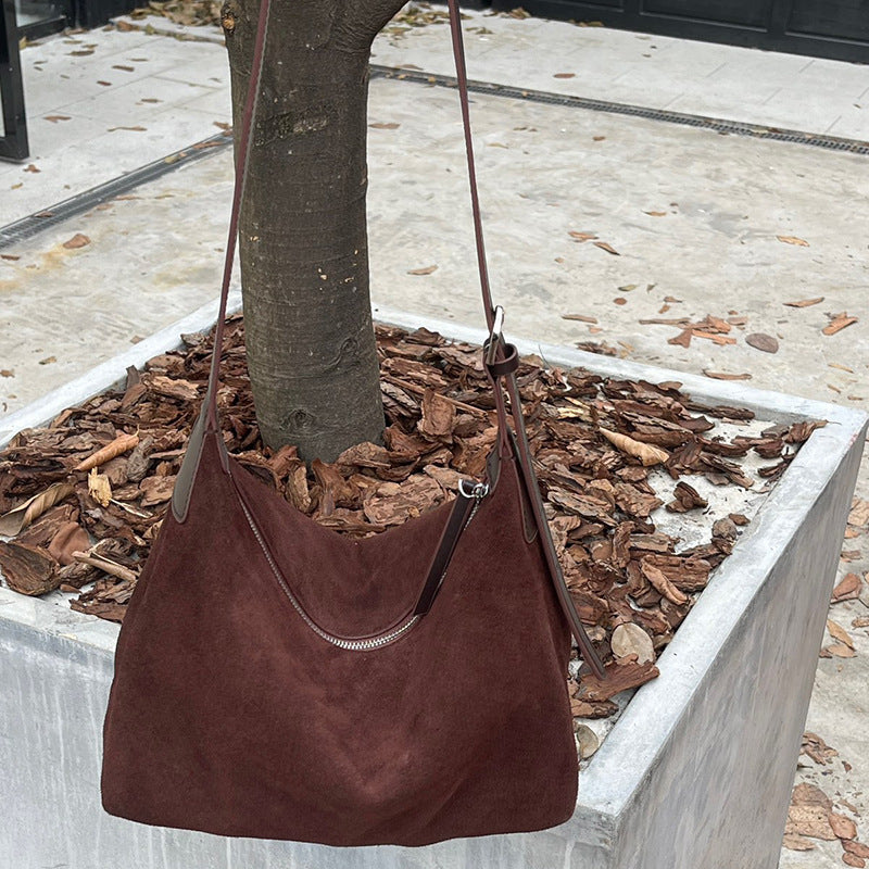 Women's Frosted Cowhide Texture Simple Genuine Leather Bags
