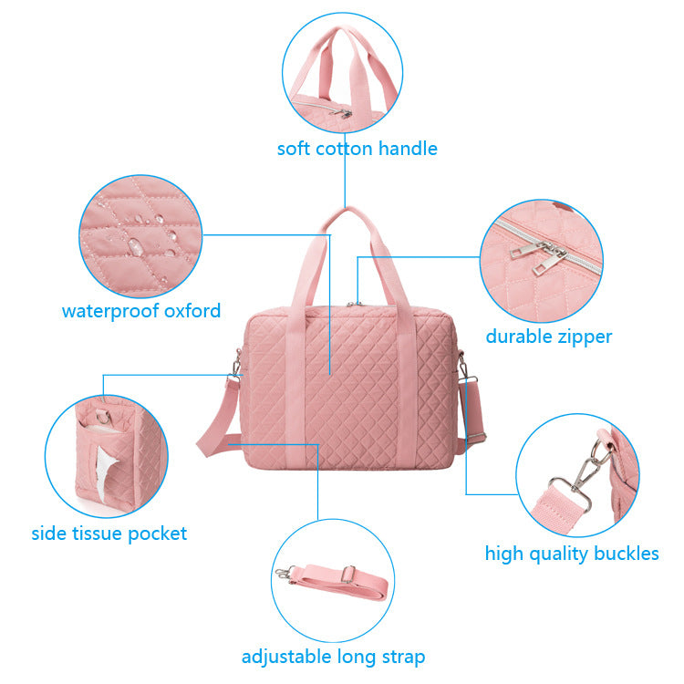 Embroidered Mummy Multifunctional Diaper Mother With Bags