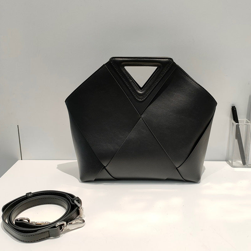 Genuine Leather Stylish Personalized Diamond Decorative Shoulder Bags