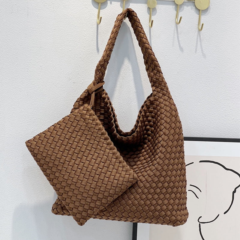 Women's Hand-woven Nylon Large Capacity Retro Fashion Tote Bags
