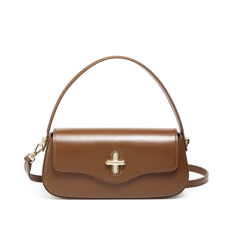 Women's Monthly Baguette Genuine Leather High-grade Underarm Bags