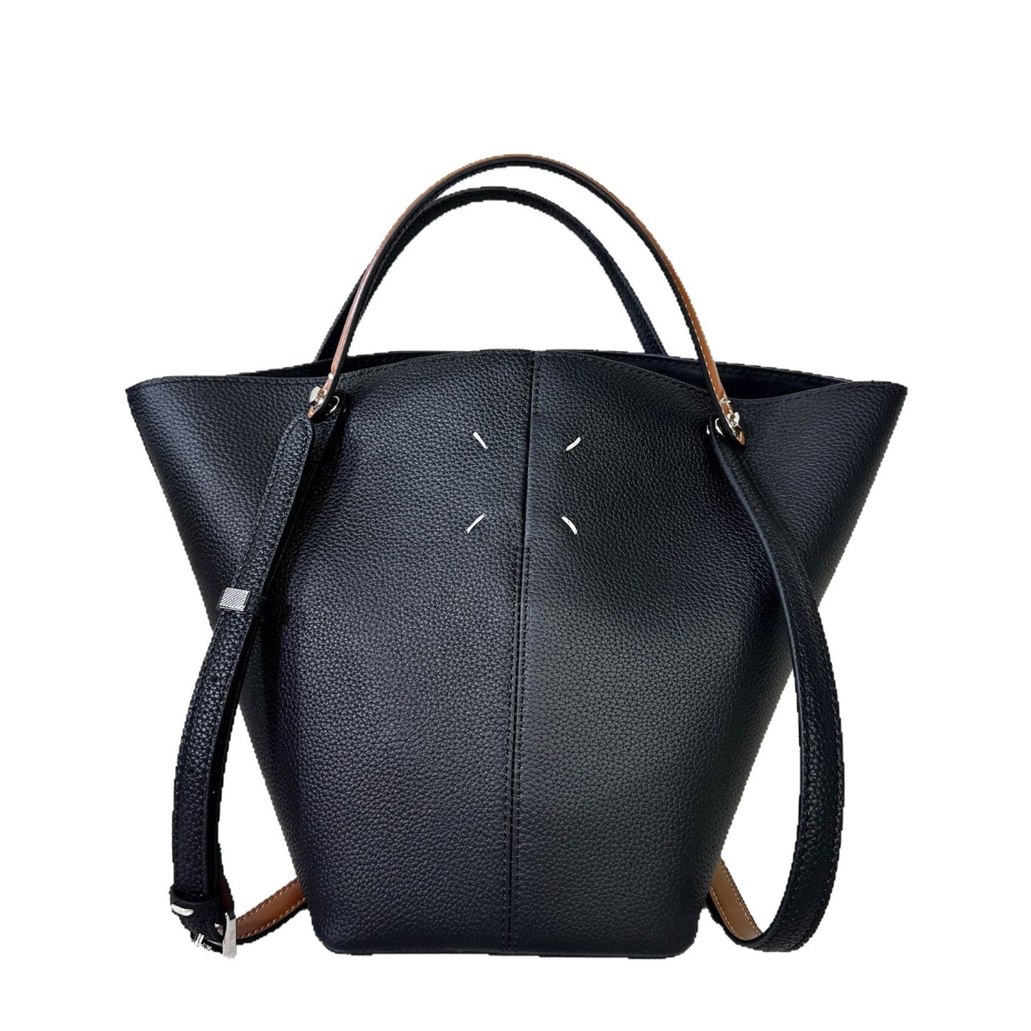 Layer Cowhide Large Capacity Commuter Unique Bucket Bags