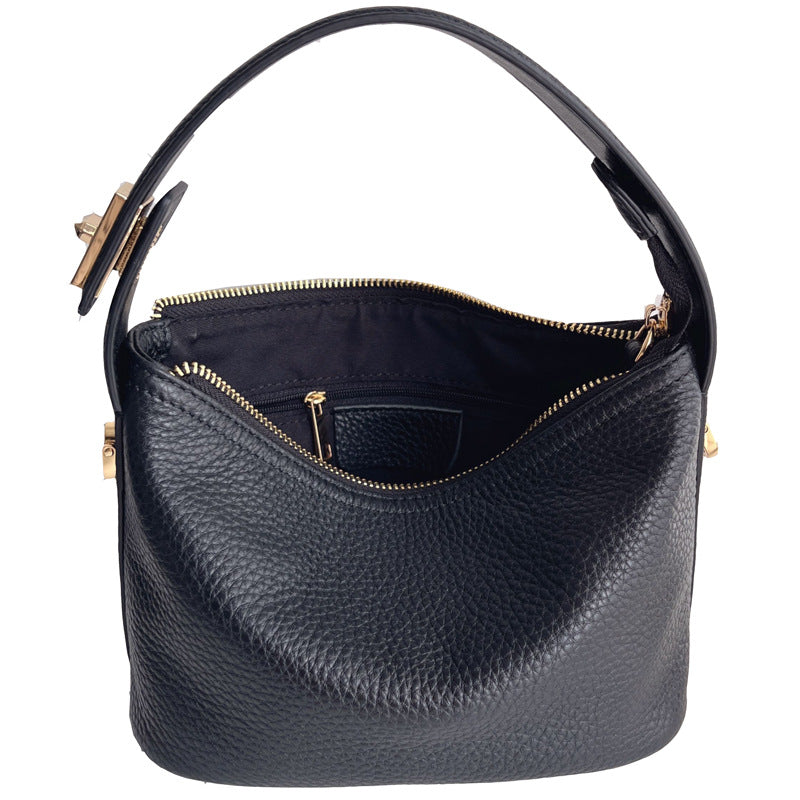 Full Grain Leather High-grade Lunch Box Handbags