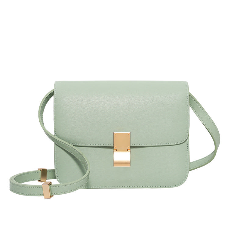 Women's Genuine Leather Retro Light Luxury Minority Joker Small Square Bags