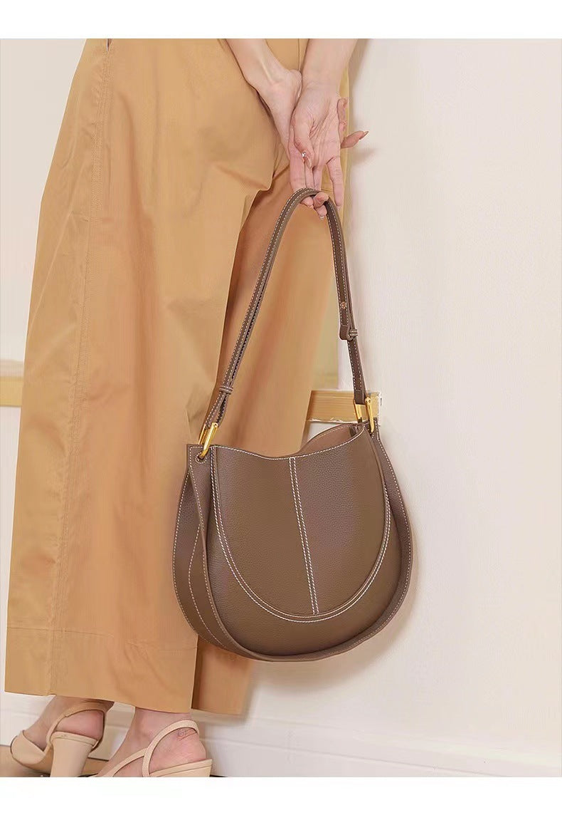 Women's Soft Leather Design Special Interest Light Luxury Shoulder Bags