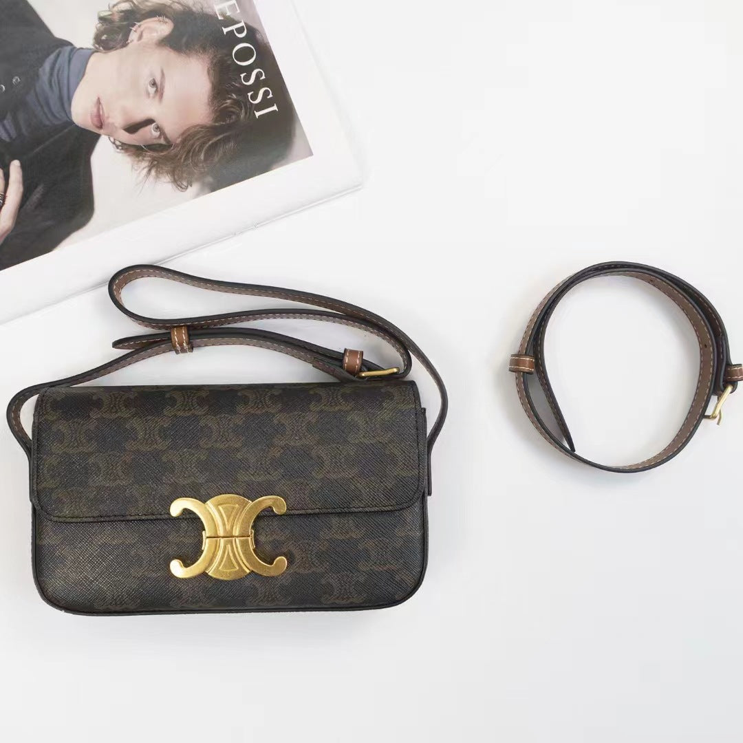 Women's Fashion Arc Underarm Genuine Leather French Bags