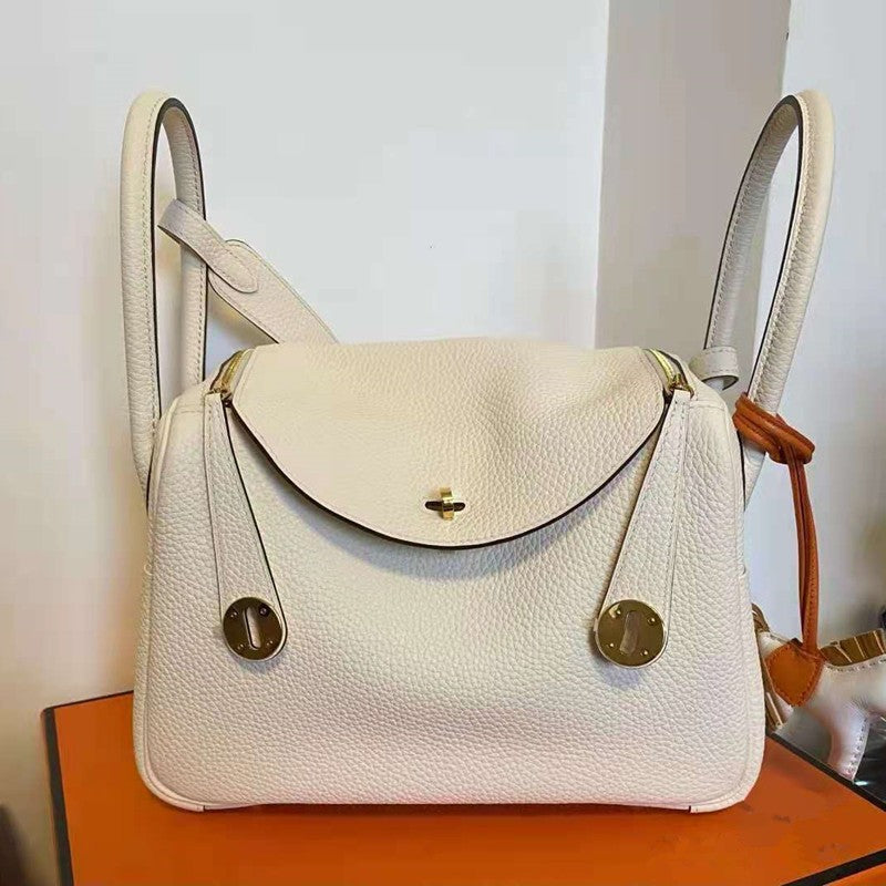 Women's Layer Doctor Lychee Pattern Lindy Medical Box Shoulder Bags