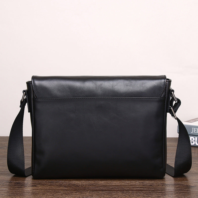 Men's Leather Top Layer Cowhide Business Horizontal Men's Messenger Bags