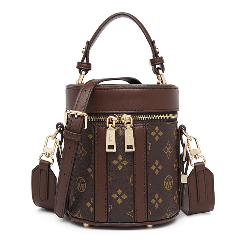 Women's Cylinder Fashion Trendy Korean Wild Round Shoulder Bags