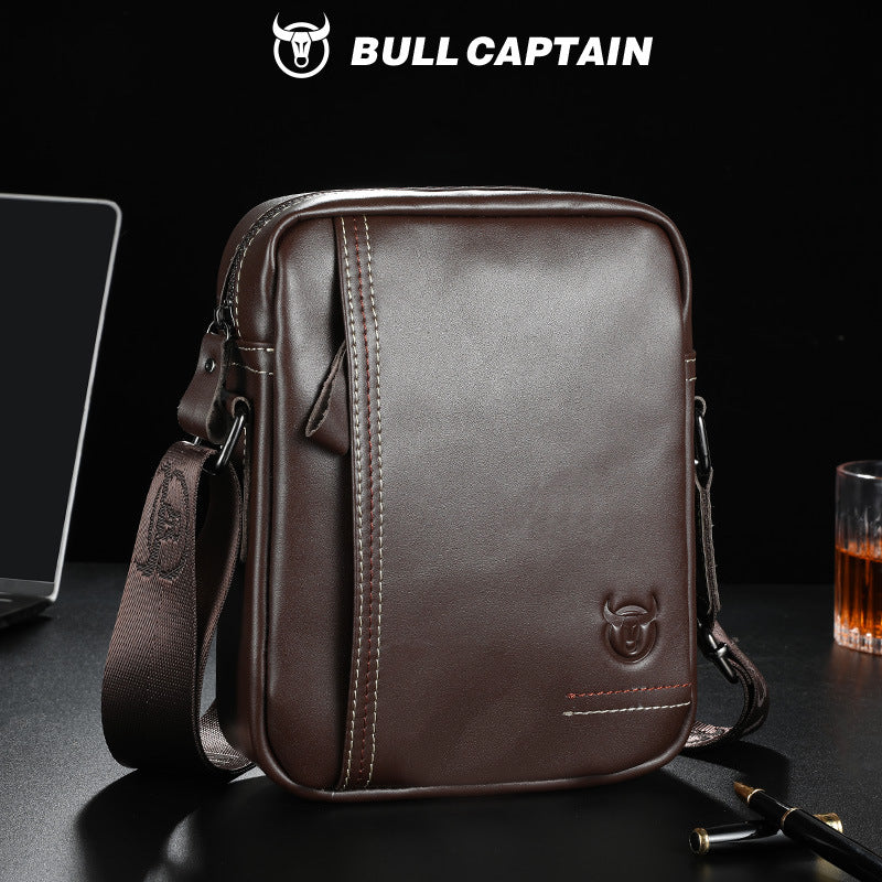 Men's Leather Goods Genuine No Color Difference Men's Shoulder Bags