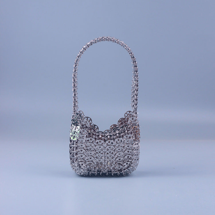 Women's Korean Style Sier Paillette Portable Handmade Handbags