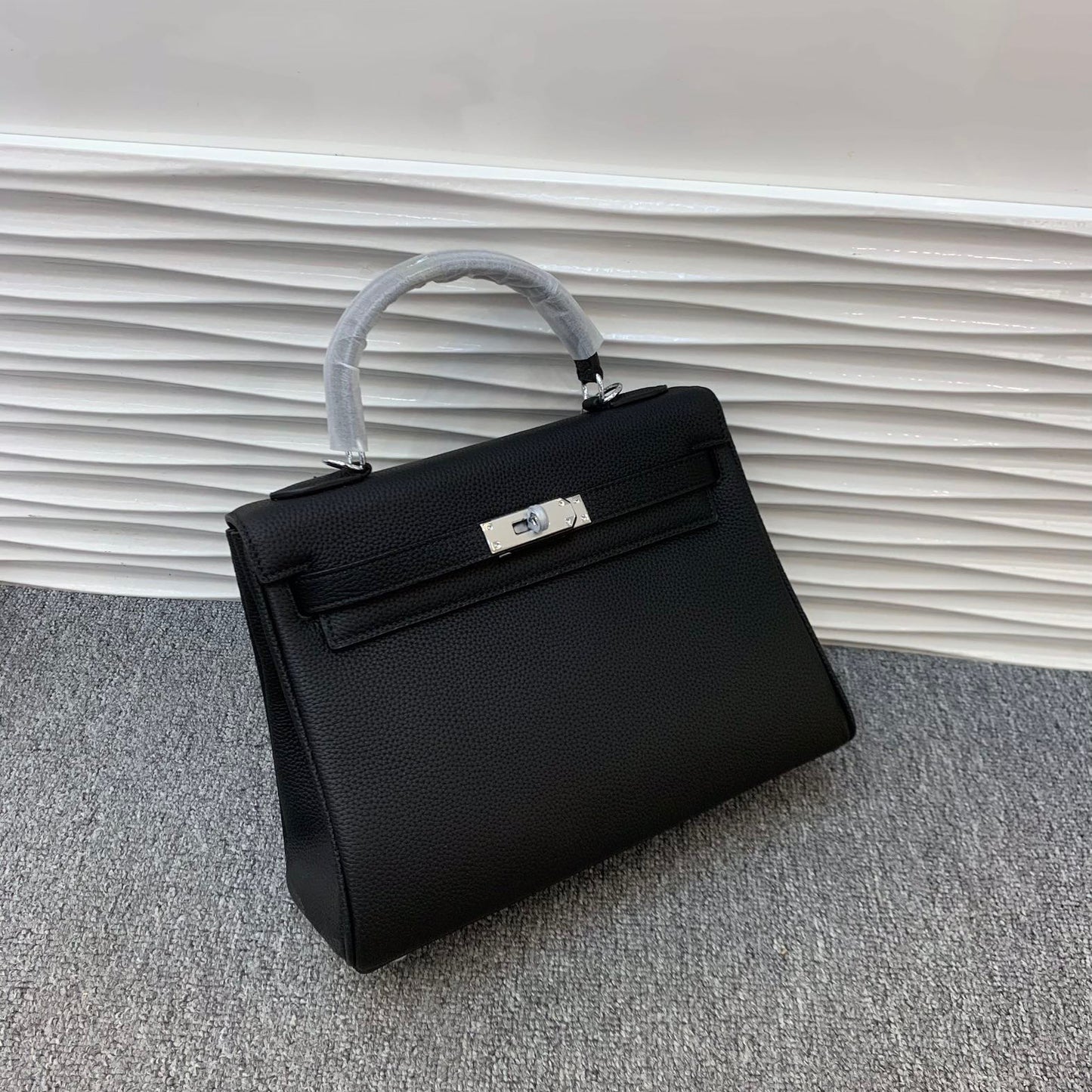 Women's Genuine Leather Kelly Soft Large Fashion Litchi Handbags