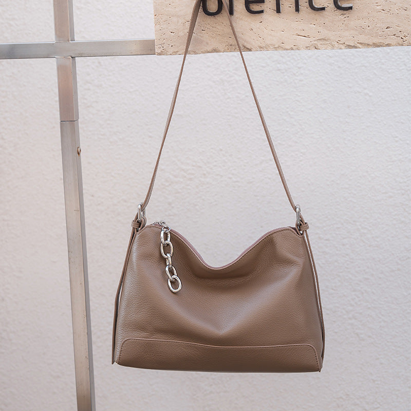 Women's Leather Light Luxury Minority Commuter Natural Shoulder Bags