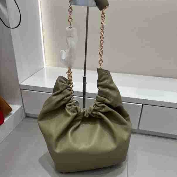 Popular Home Garbage Pleated Soft Cowhide Bags