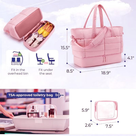 Women's Pretty Stylish Double Lightweight Fluffy Travel Bags