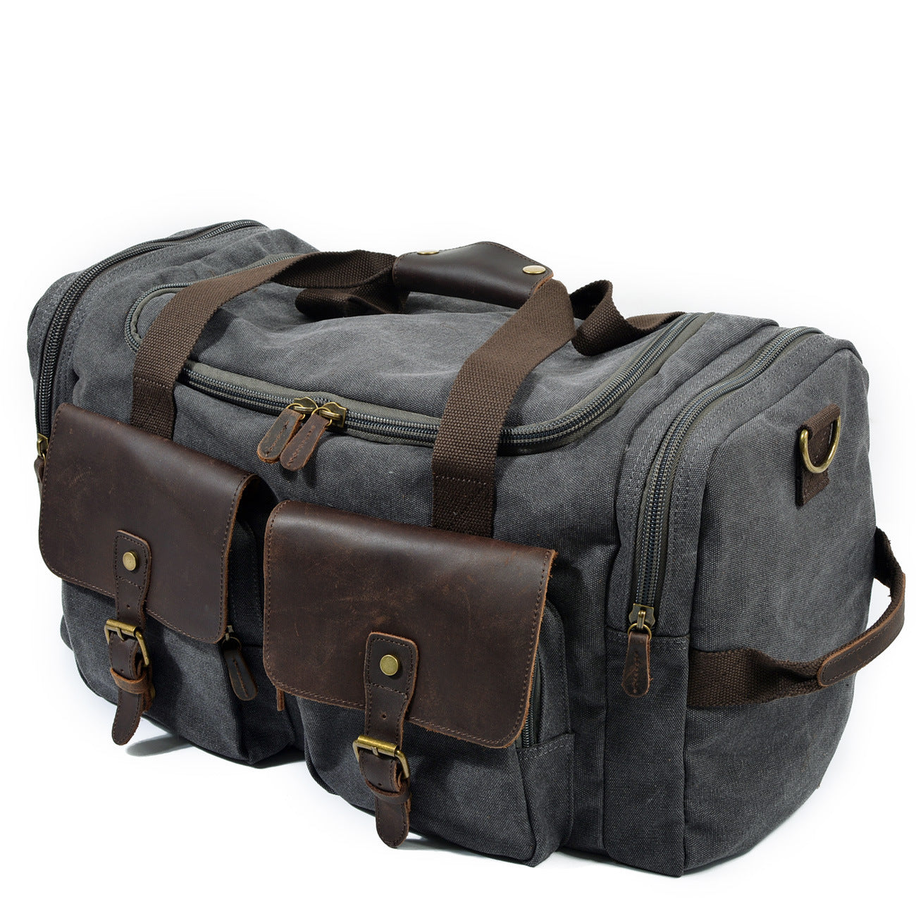Men's Horse Leather Canvas Traveling Portable Large Capacity Travel Bags