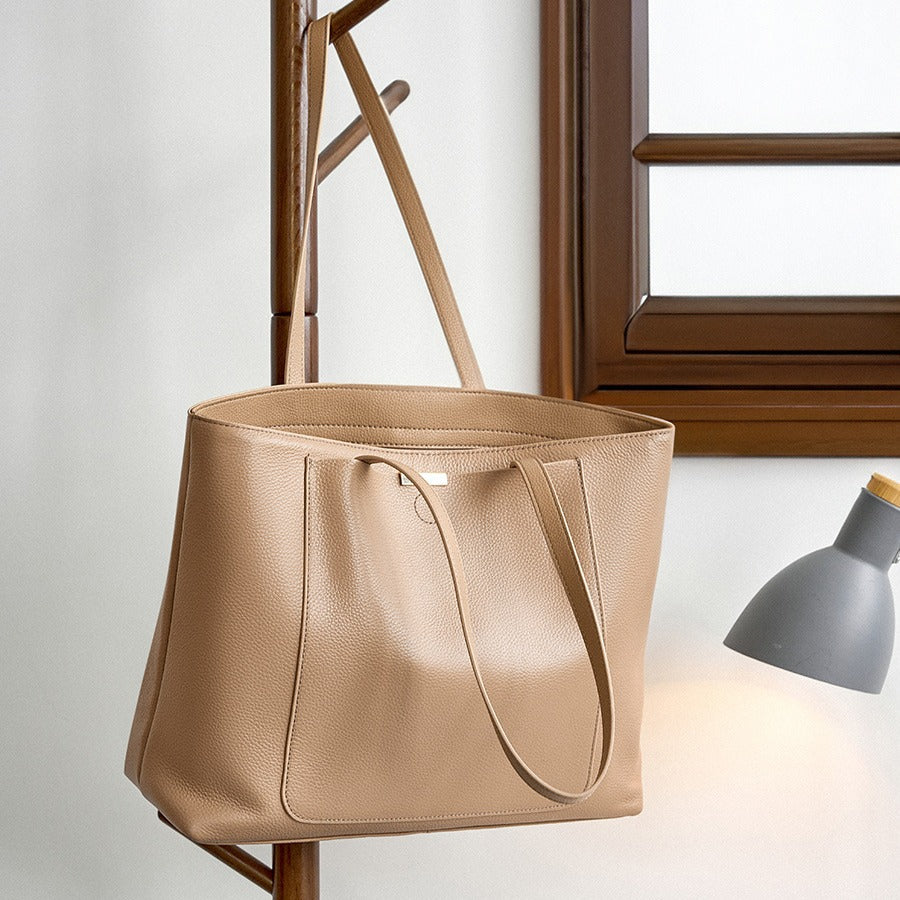 Women's Layer Cowhide High-grade Large Capacity Genuine Tote Bags