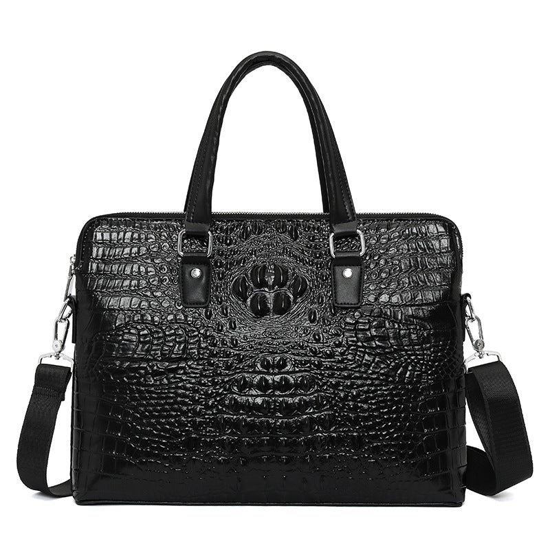 Men's Cowhide Leather Business Large Capacity Genuine Bags