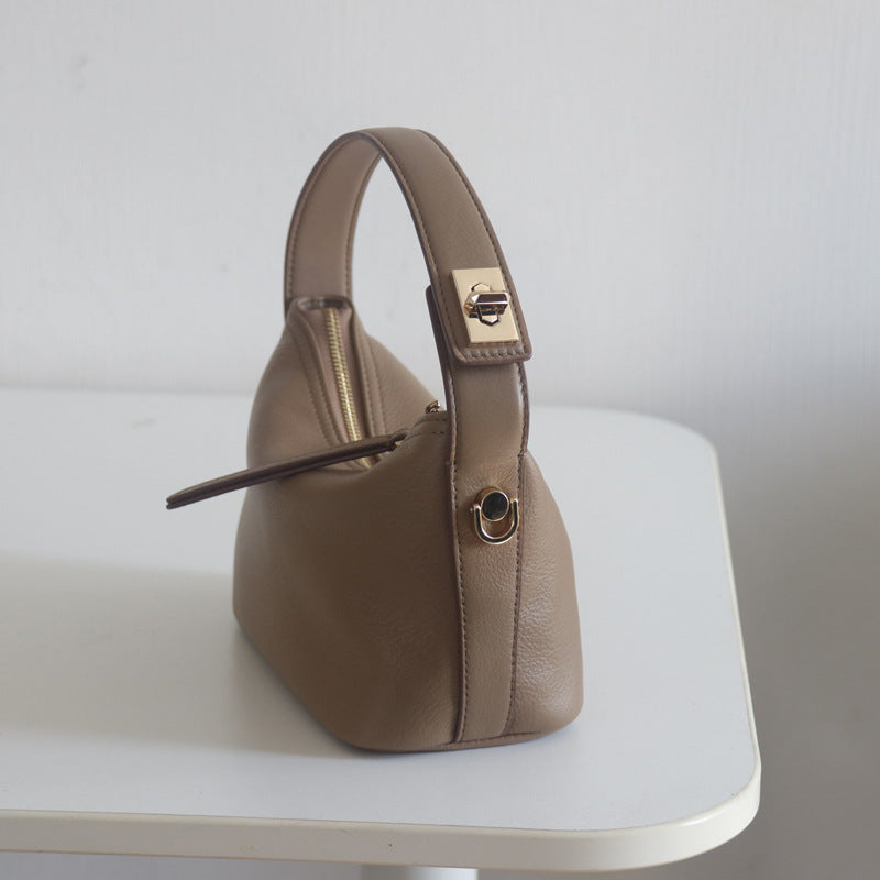 Full Grain Leather High-grade Lunch Box Handbags