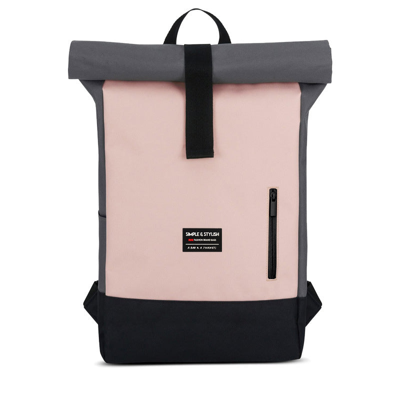 Edge Large Capacity Solid Color Trendy Backpacks