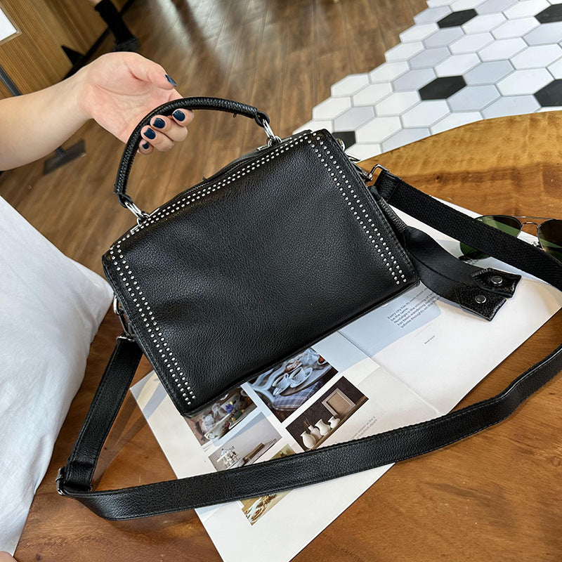 Women's Cow Leather Korean Style Graceful Fashionable Shoulder Bags