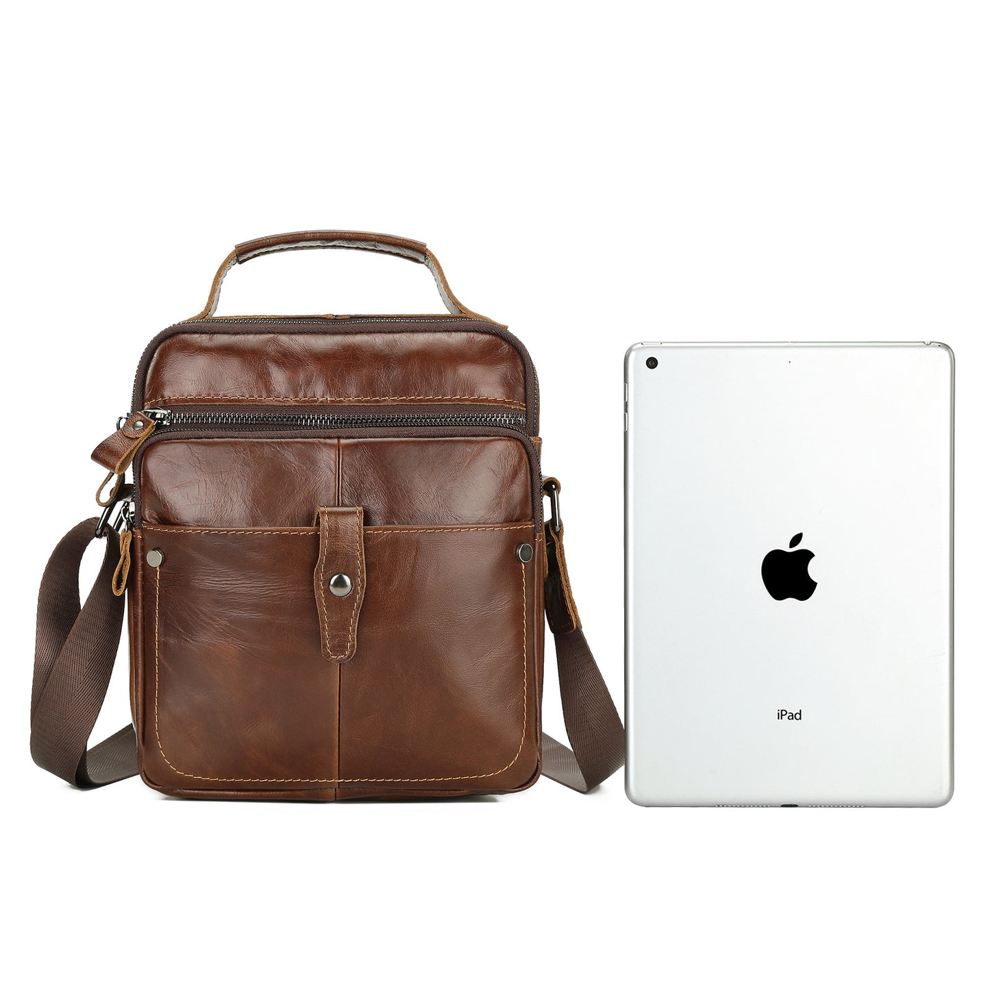 Men's Trendy Fashion Large Capacity Top Layer Men's Messenger Bags