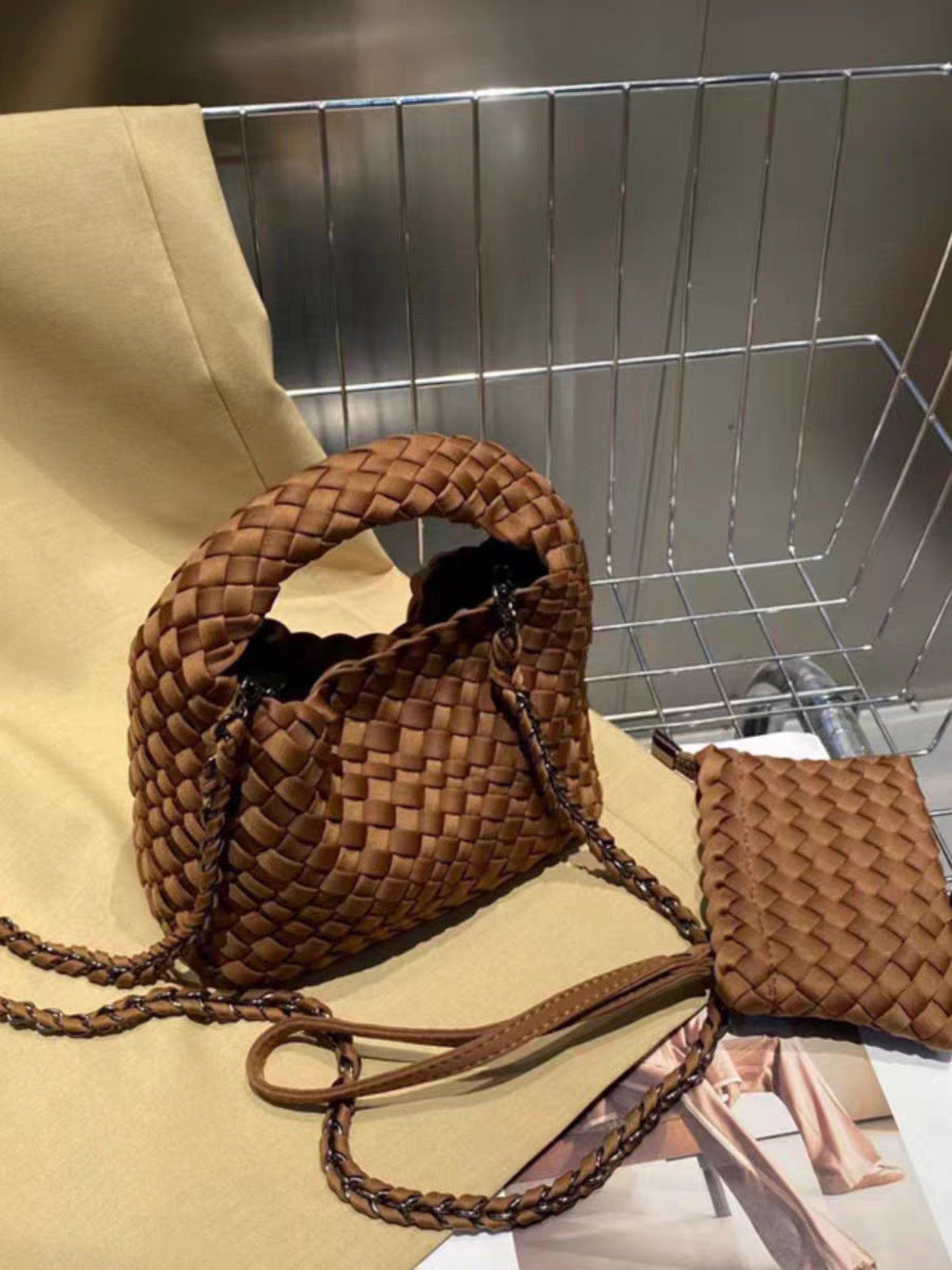 Women's Nylon Cloth Mini High-grade Vegetable Basket Shoulder Bags