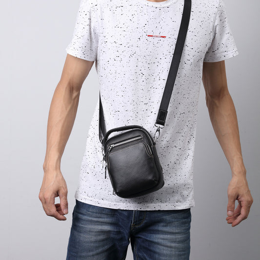 Men's Leather Mini First Layer Cowhide Bags