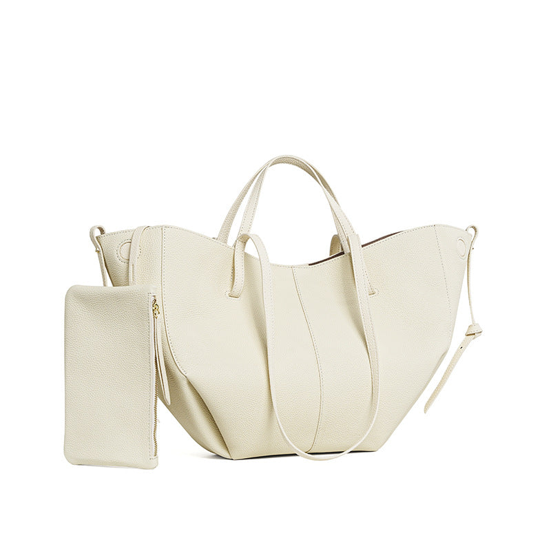Women's Genuine Leather Niche First Layer Cowhide Commuter High Sense Tote Bags