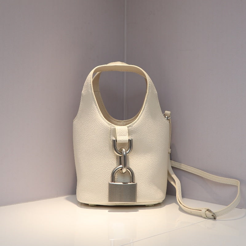 Chloe Paddington Litchi Pattern Vegetable Basket Shoulder Bags