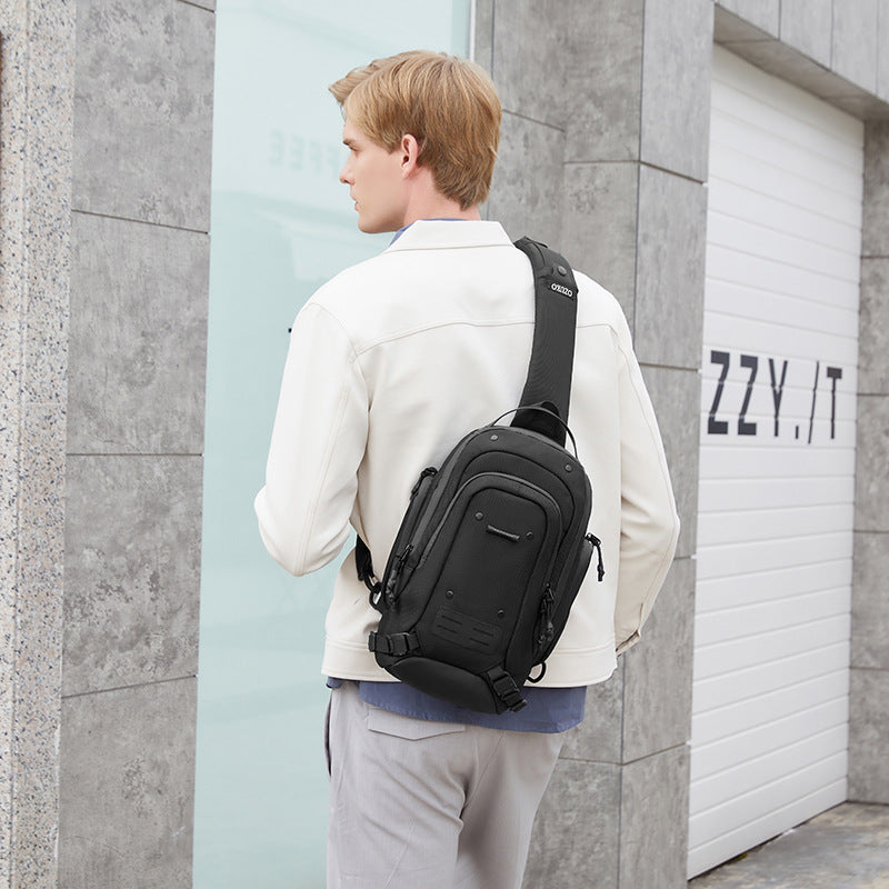 Men's Fashion Large Capacity Waterproof High Sense Men's Chest Bags