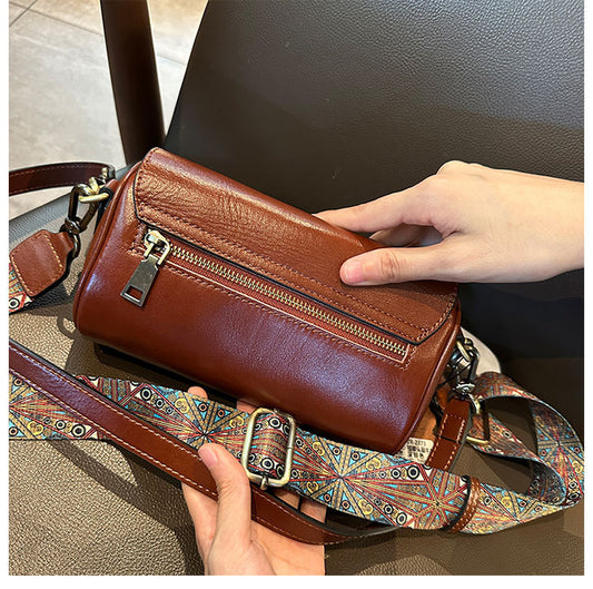 Spring Fashion Pouches Retro Genuine Leather Shoulder Bags