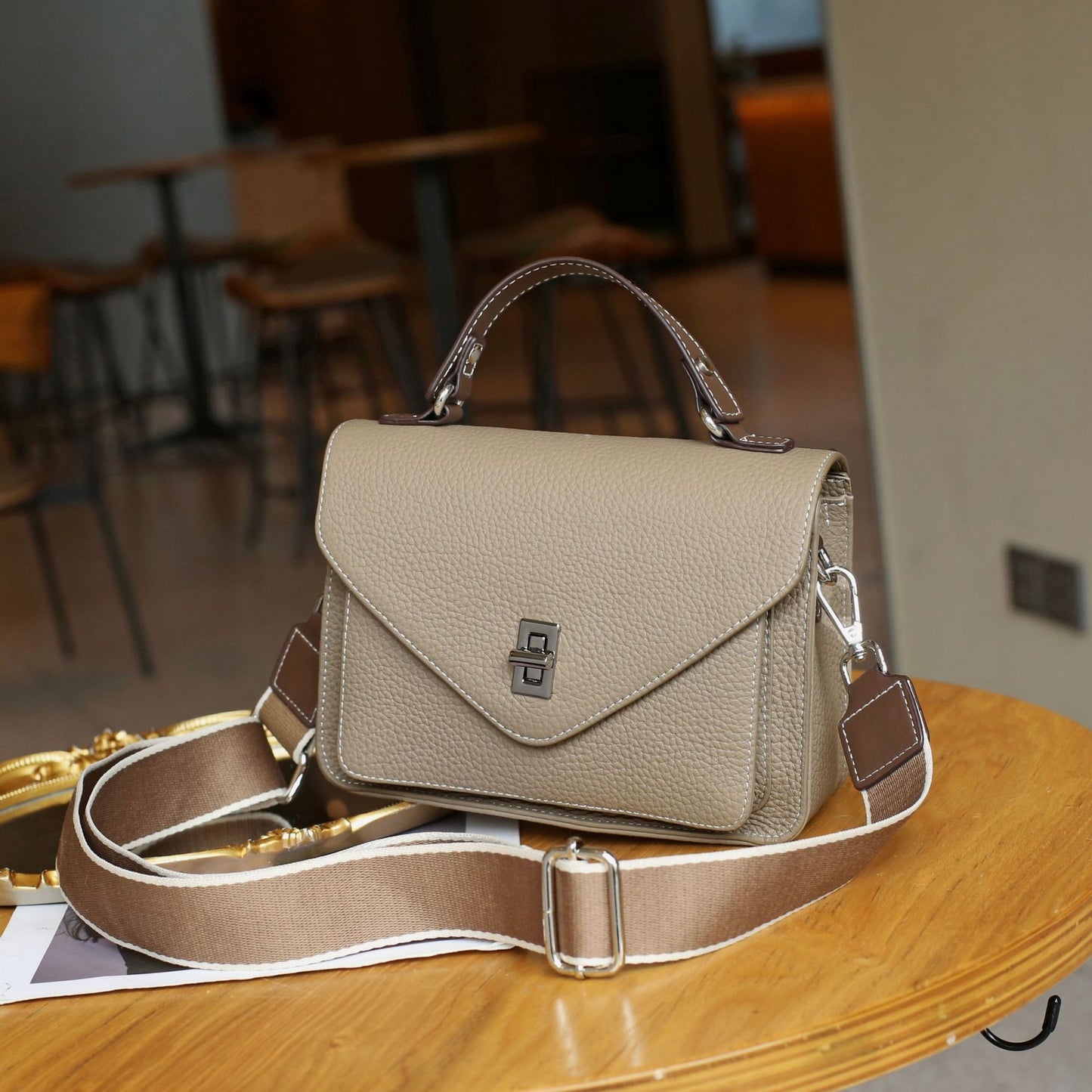 Women's Genuine Leather Commuter Spring French Crossbody Bags