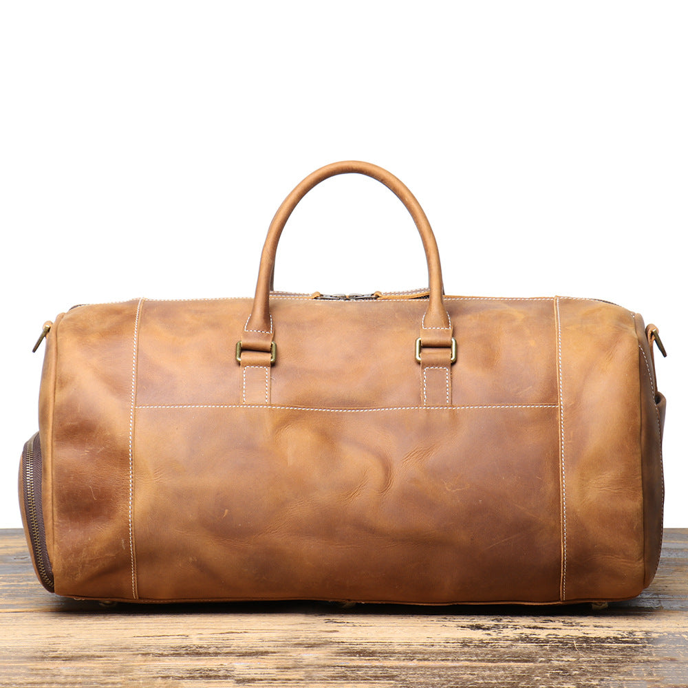 Crazy Horse Leather Portable Large Capacity Travel Bags