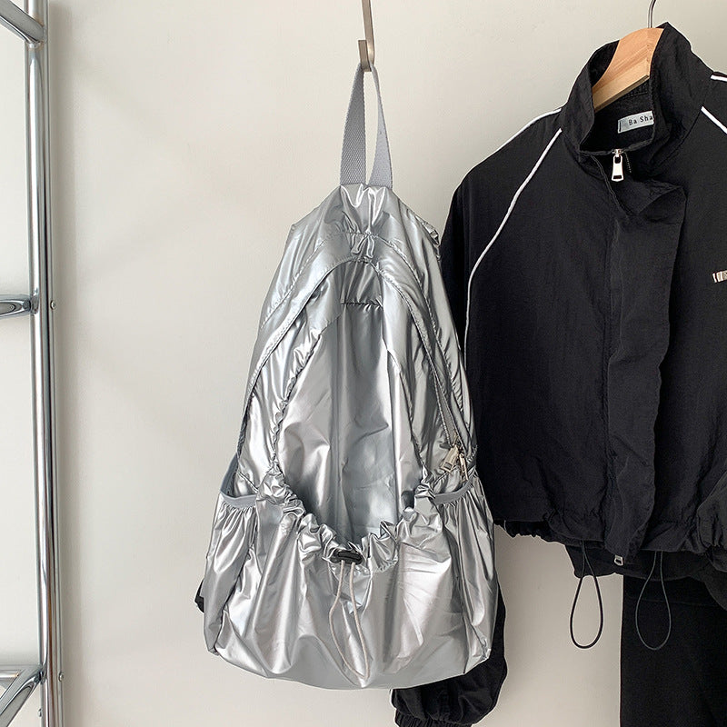 Soft Leather High-grade Sier Korean Niche Backpacks