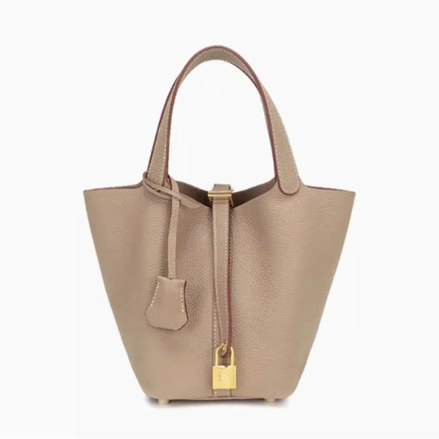 Women's Vegetable Basket Genuine Leather Autumn Bucket Bags